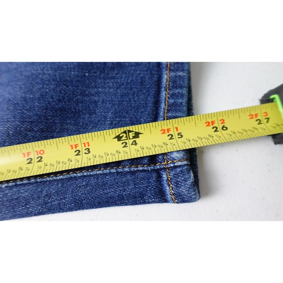 Fossil Genuine Skinny Womens Distressed Blue Jeans SZ 28 - Picture 14 of 16